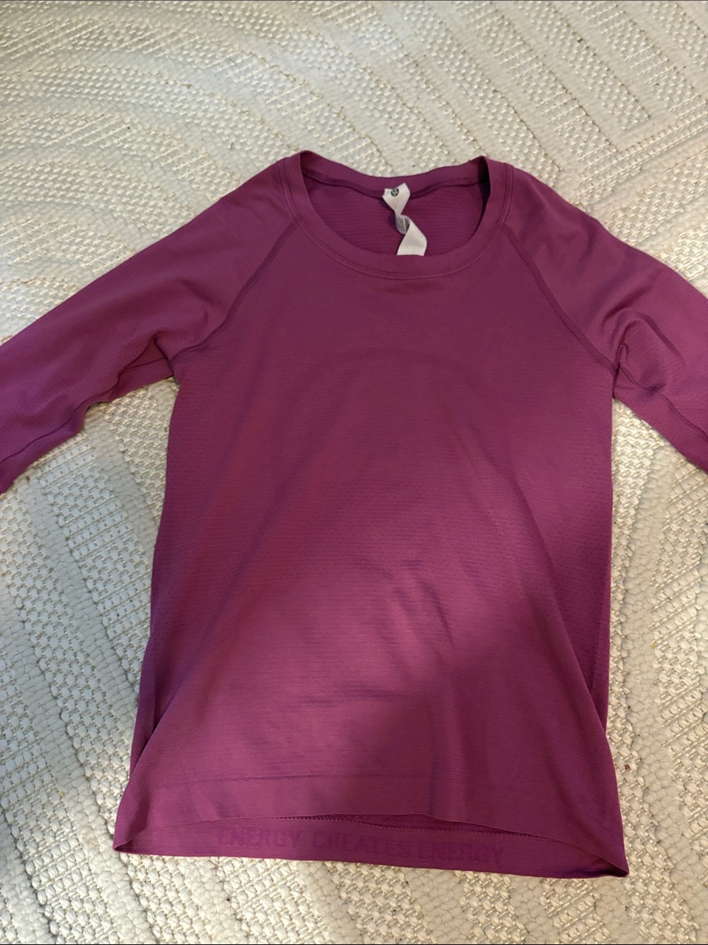 lululemon athletica long sleeve top in berry purple